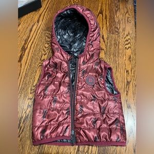 Lightening Bolt Puffer Hoodie Vest